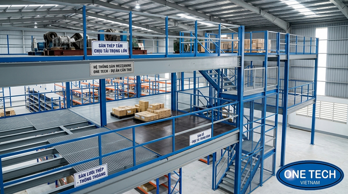 Giá kệ sàn mezzanine Cần Thơ Báo giá kệ sàn mezzanine Cần Thơ theo tải trọng và diện tích