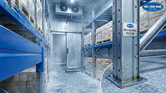 Bảo trì kệ kho lạnh chống ẩm mốc và rỉ sét Bảo trì kệ kho lạnh chống ẩm mốc và rỉ sét