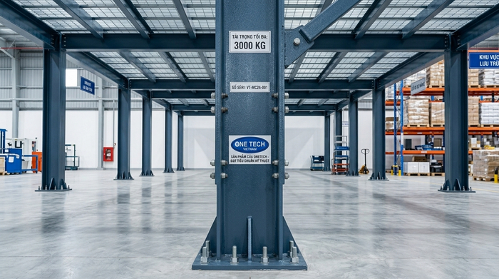 Cột trụ chịu lực kệ sàn mezzanine Cột trụ thép chịu lực cho hệ kệ sàn mezzanine