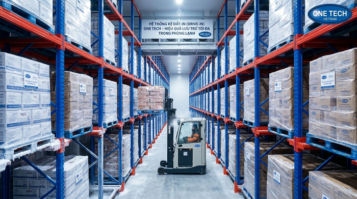 Kệ kho lạnh Drive-In tối ưu mật độ lưu trữ Kệ kho lạnh Drive-In tối ưu mật độ lưu trữ
