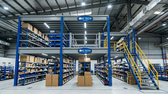 Kệ sàn mezzanine nhiều tầng Hệ kệ sàn mezzanine nhiều tầng cho kho cao