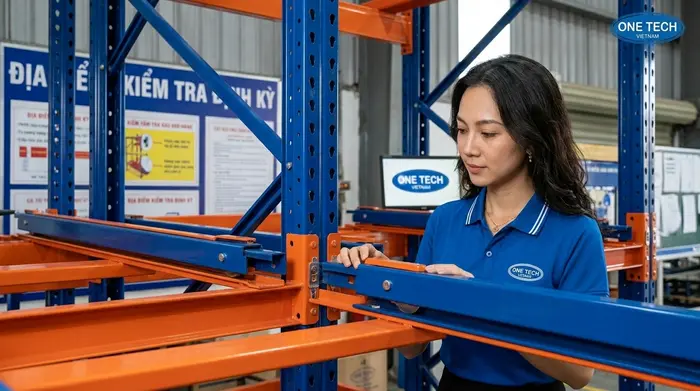 Bảo trì Kệ Push Back Cần Thơ Bảo trì Kệ Push Back Cần Thơ kiểm tra khung ray trượt và liên kết