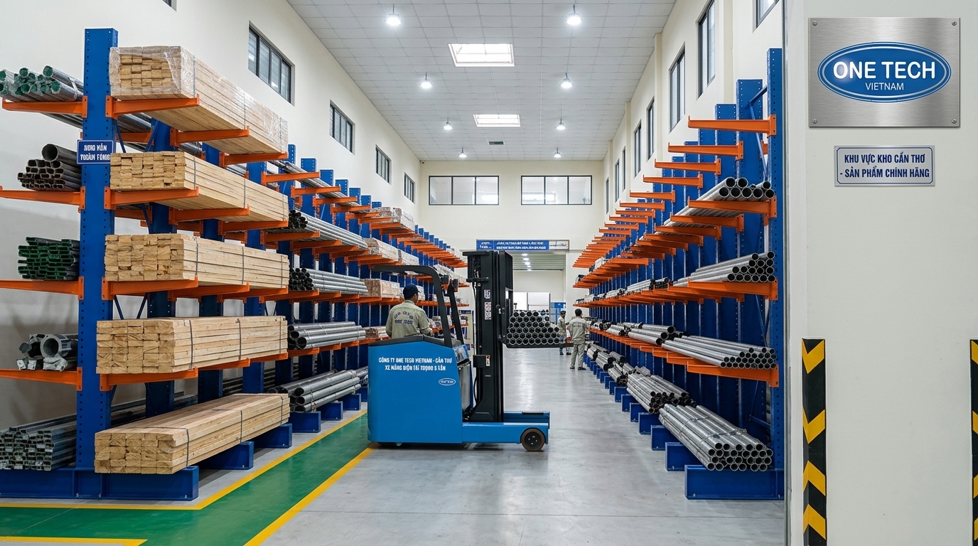 Bố trí lối đi cho hệ kệ tay đỡ Cần Thơ