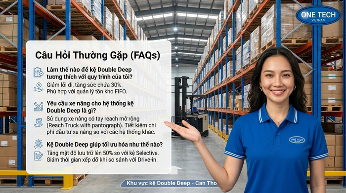 FAQ kệ Double Deep Cần Thơ Câu hỏi thường gặp về kệ Double Deep Cần Thơ cho kho pallet