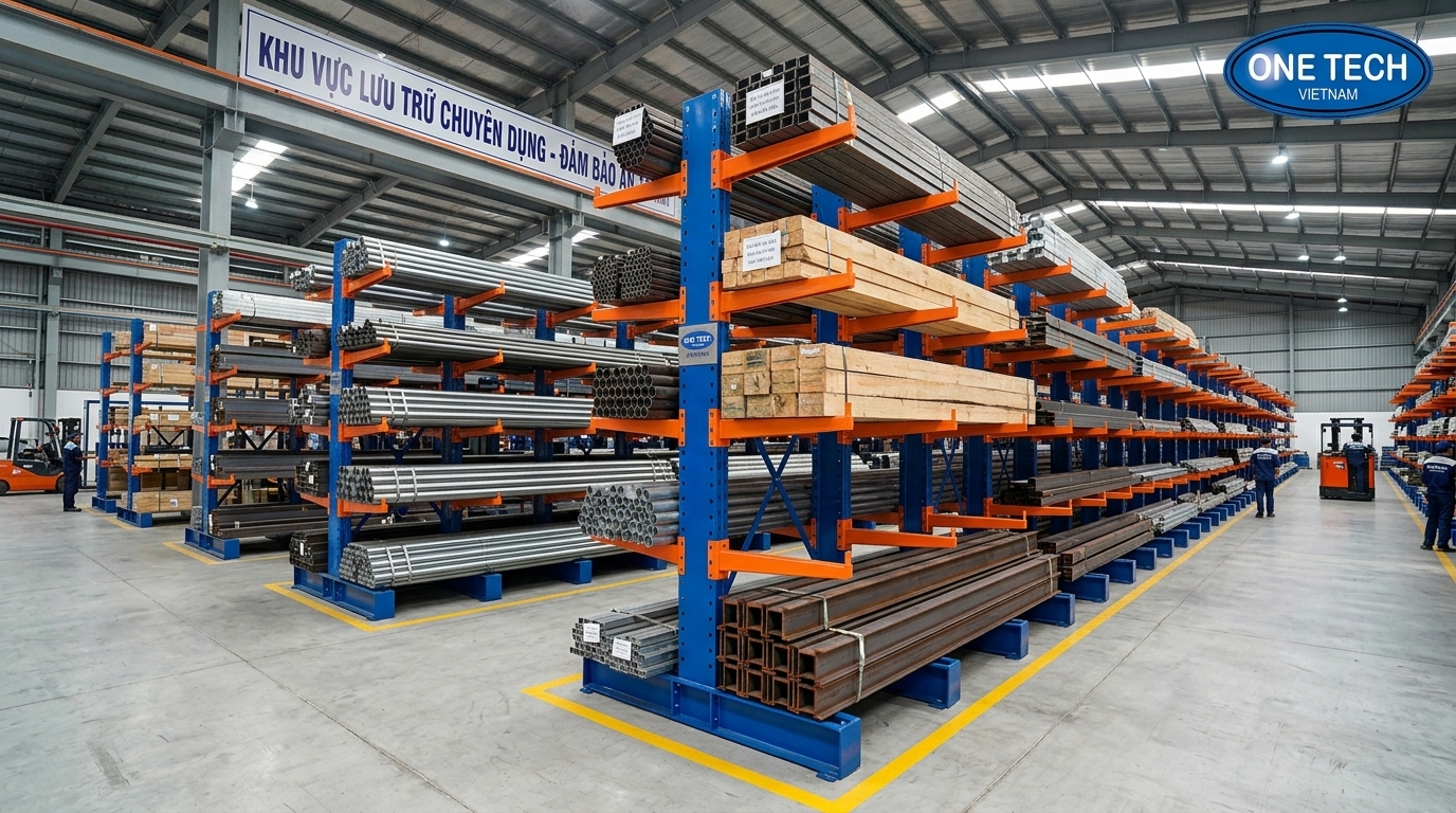 Hiệu quả đầu tư kệ tay đỡ Cần Thơ cho kho hàng dài