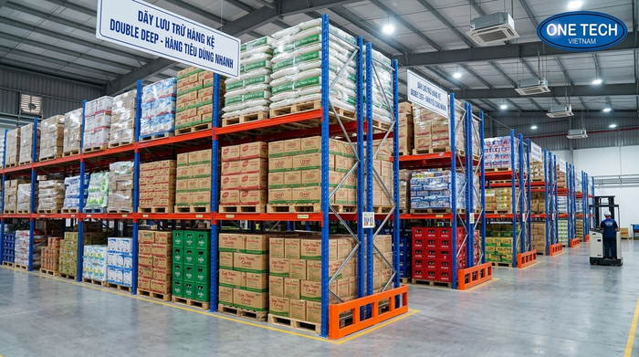 Kệ kho hai sâu cho hàng tiêu dùng tại Cần Thơ Kệ kho hai sâu Cần Thơ dùng cho hàng tiêu dùng đóng pallet