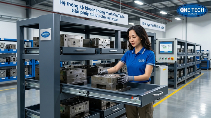 Kệ khuôn có khay kéo cho nhà máy Kệ khuôn có khay kéo giúp lấy khuôn an toàn