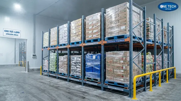 Kệ Push Back Cần Thơ cho kho lạnh Kệ Push Back Cần Thơ ứng dụng trong kho lạnh lưu trữ pallet