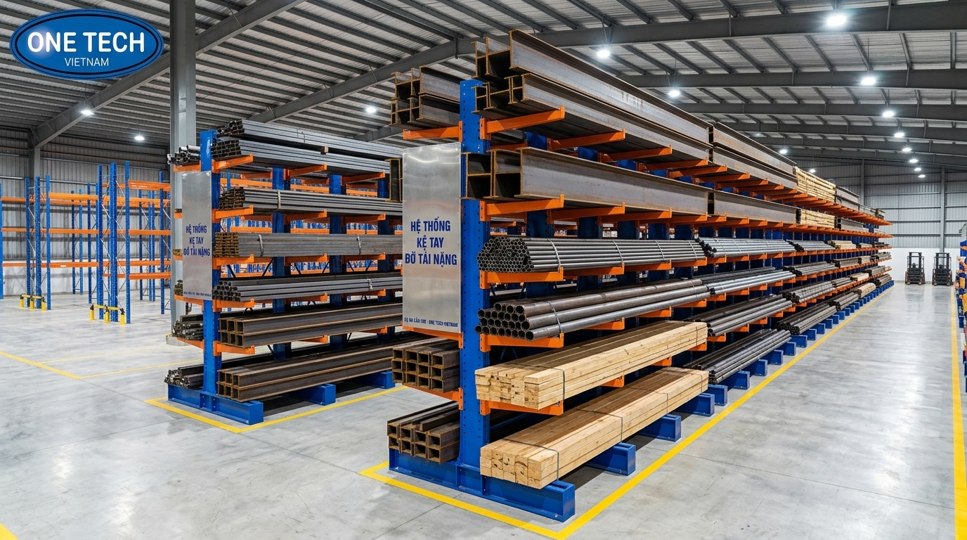 Kệ tay đỡ tải nặng cho kho vật liệu tại Cần Thơ