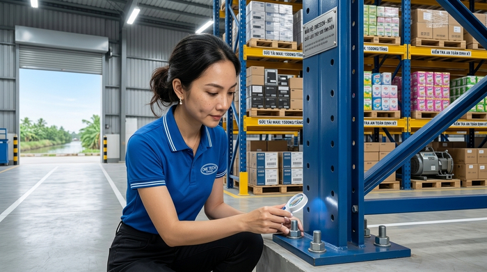 Kiểm tra an toàn kệ tải trọng nặng miền Tây