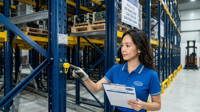 Kiểm tra an toàn Kệ VNA Cần Thơ sau lắp đặt và trong quá trình sử dụng