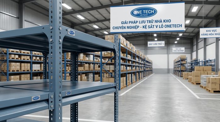 Nhà máy sản xuất kệ sắt OneTech Group đạt chuẩn ISO Nhà máy sản xuất kệ sắt v lỗ quy mô lớn của OneTech Group