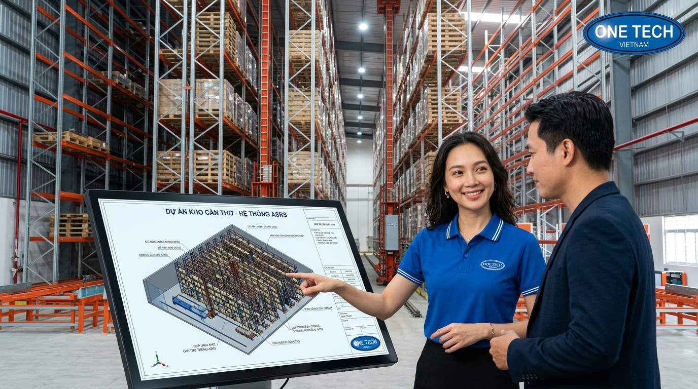 OneTech Group tư vấn thiết kế và lắp đặt kệ kho ASRS Cần Thơ cho doanh nghiệp