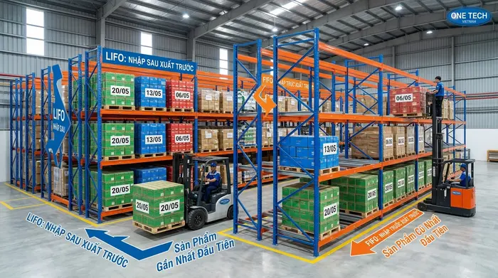 Quản lý FIFO LIFO Kệ Push Back Cần Thơ Quản lý FIFO và LIFO trên hệ thống Kệ Push Back Cần Thơ