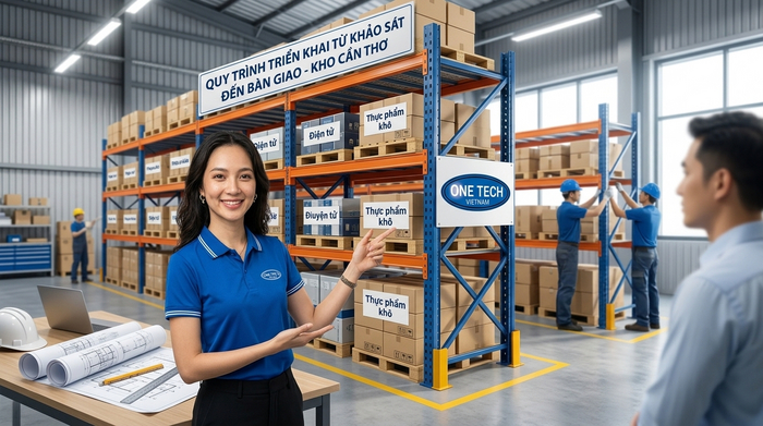 Quy trình lắp đặt kệ kho thông minh Cần Thơ Quy trình lắp đặt kệ kho thông minh Cần Thơ từ khảo sát đến bàn giao