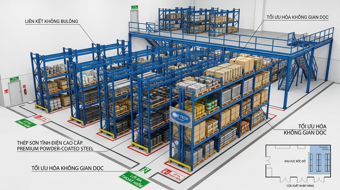 Thiết kế layout kho hàng chuẩn ISO Bản vẽ thiết kế mặt bằng bố trí kệ kho hàng tối ưu không gian