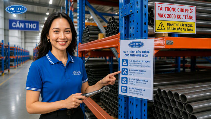 Bảo trì kệ để ống thép Cần Thơ định kỳ