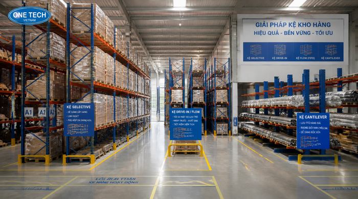 Các loại kệ kho logistics cho doanh nghiệp Cần Thơ Các loại kệ kho logistics phổ biến tại Cần Thơ
