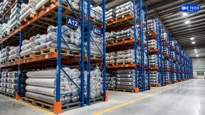 Kệ selective lưu trữ pallet vải cho kho logistics Cần Thơ