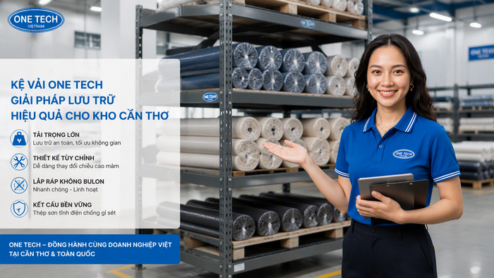 Liên hệ tư vấn kệ để vải Cần Thơ tại Kệ kho hàng Cần Thơ OneTech