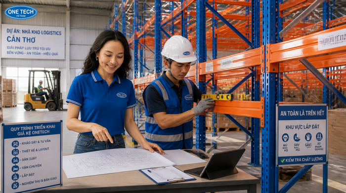Quy trình lắp đặt kệ kho logistics Cần Thơ Quy trình lắp đặt kệ kho logistics Cần Thơ từ khảo sát đến bàn giao