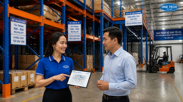 Thi công kệ kho logistics Cần Thơ Thi công kệ kho logistics tại Cần Thơ cho nhà kho và trung tâm phân phối
