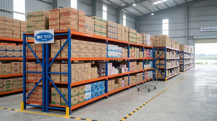 Kệ kho FMCG Cần Thơ tối ưu lưu trữ hàng tiêu dùng nhanh Kệ kho FMCG Cần Thơ cho hàng tiêu dùng nhanh